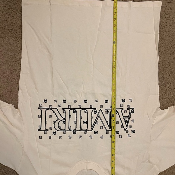 COPY - Tbenful Amiri T shirt men’s size XL cream round neck short sleeve - Picture 3 of 5